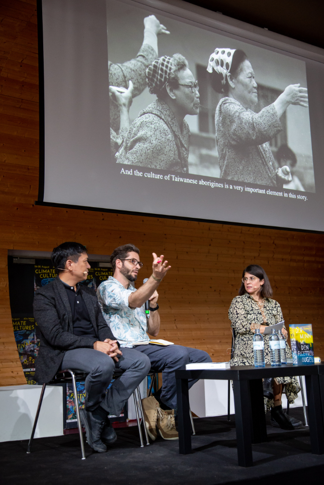 Von links/ from left: Wu Ming Yi/ Taiwan, Johannes Fiederling Taiwan/ Germany/ und/ and Corinne Orlowski/ Berlin